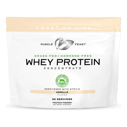 Proteina De Suero En Polvo Alimentada Con Hierba Natural Vainilla 2 Lb