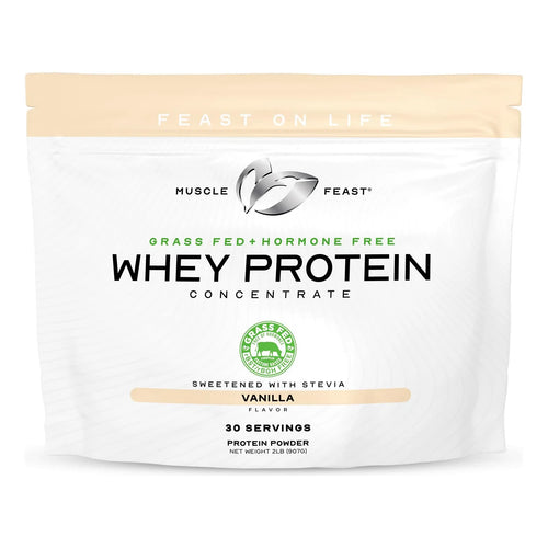 Proteina De Suero En Polvo Alimentada Con Hierba Natural Vainilla 2 Lb