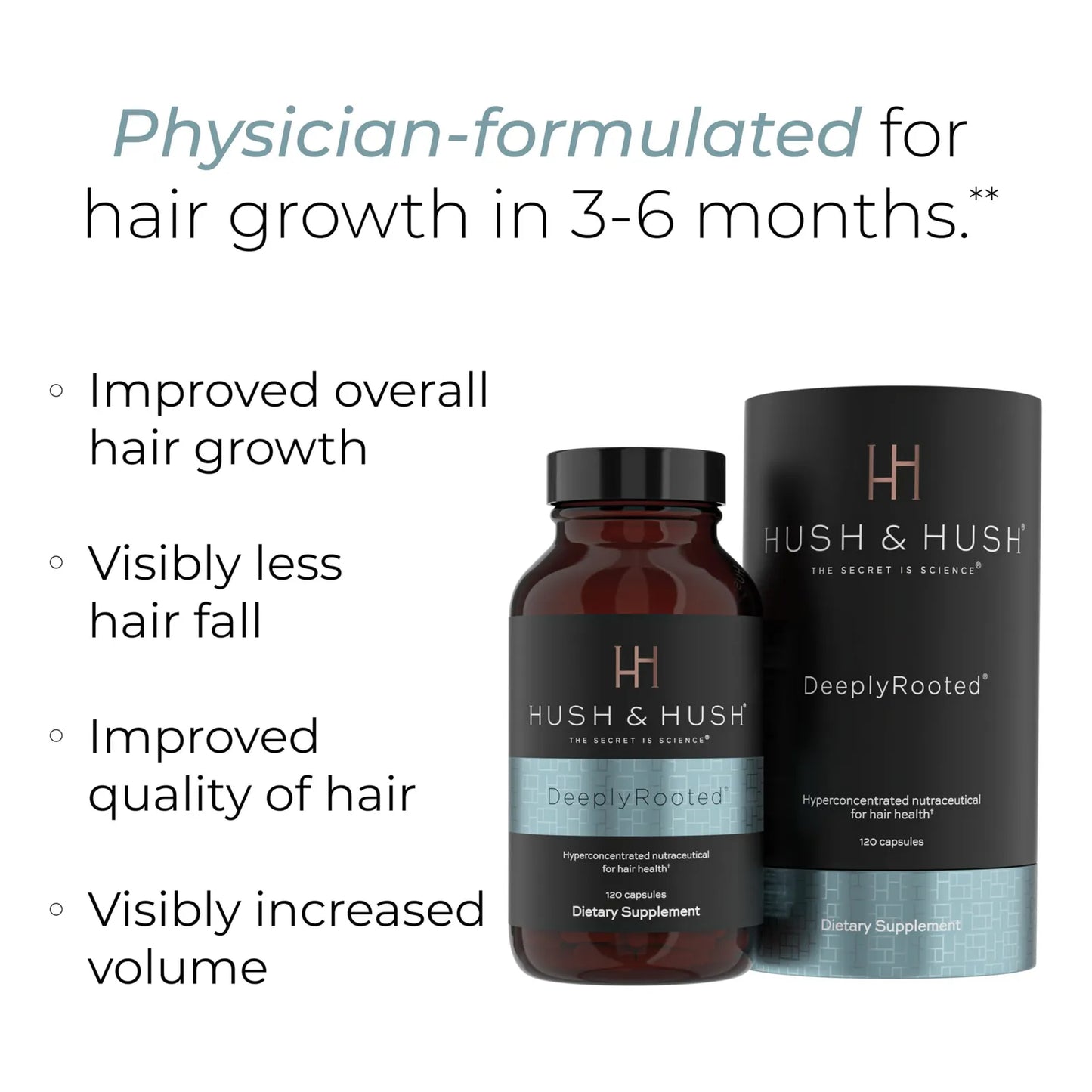 DeeplyRooted Suplemento Capilar Con Colágeno Y Biotina Para Cabello Fuerte Y Saludable