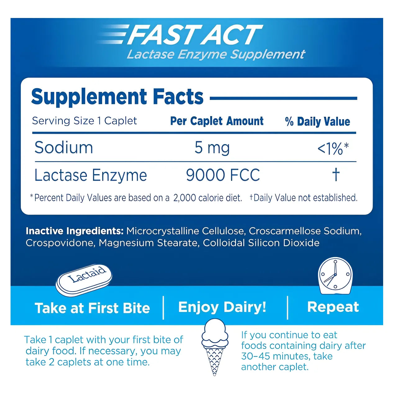 Lactaid Intolerantes Lactosa Masticable Rapida Accion 32 Und - Imagen 5