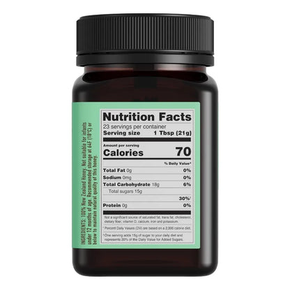 Miel Cruda Pura Nueva Zelanda UMF 10+ Tarro Reciclado 500g