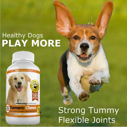 Antioxidante De Cúrcuma Para Perros Alivia Dolor Articular 120 Masticables