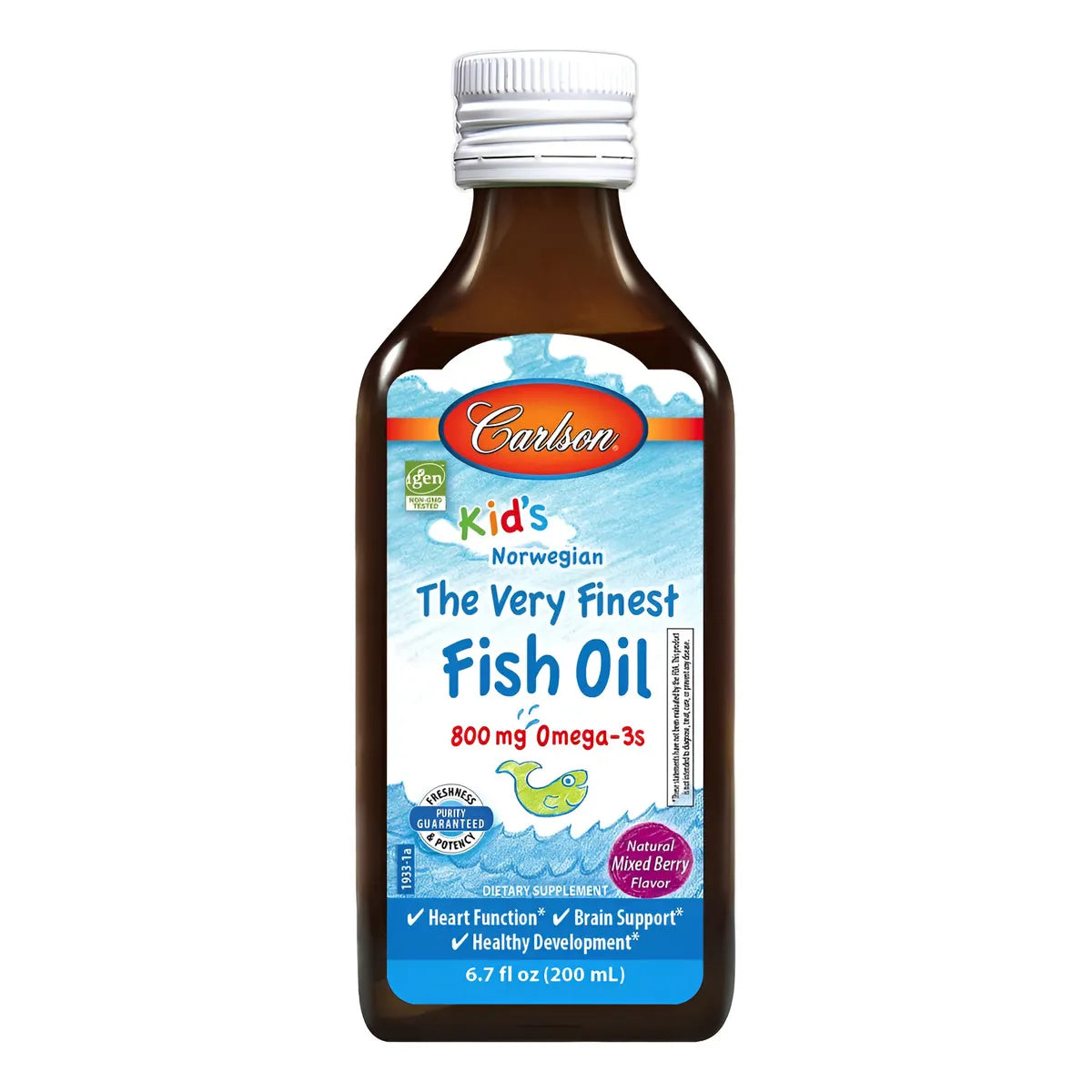 Aceite De Pescado Infantil Carlson Omega 3 Líquido 200 Ml Bayas Mixtas - Imagen 1