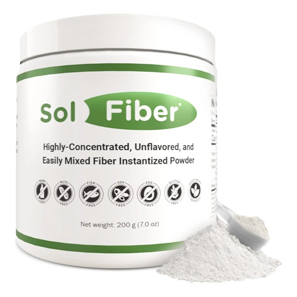 Fibra En Polvo Prebiótica SolFiber 7 Onzas 60 Porciones Sin OMG