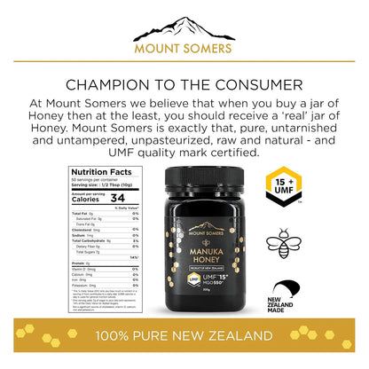 Miel De Manuka MGO 514 UMF 15 Pura 100 Natural Nueva Zelanda Mount Somers