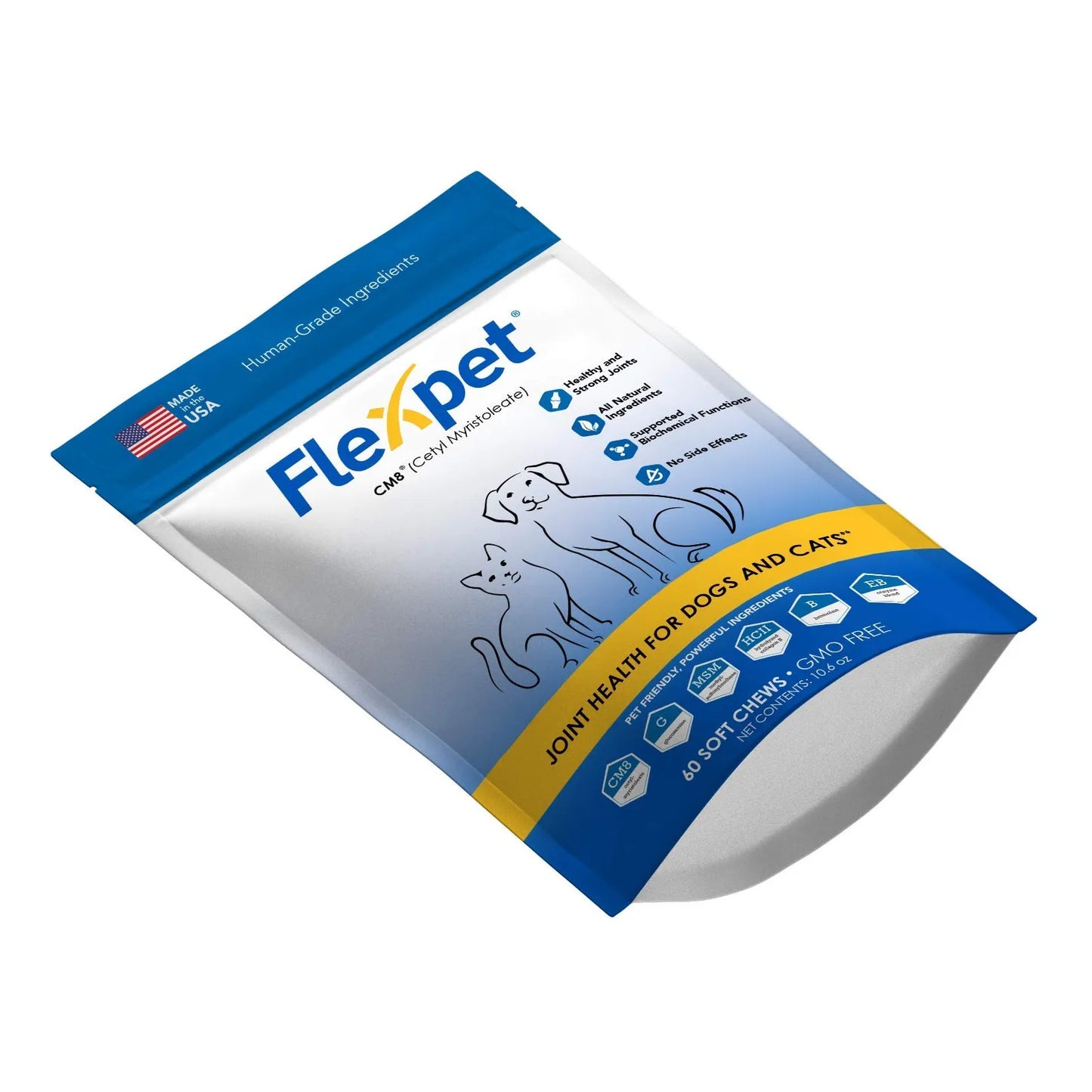 Masticables Suaves Para Perros Con Glucosamina Y Miristoleato CM8 Alivio Articular Natural