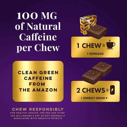 Masticables De Café Energéticos YouChews 100 Mg Cafeína Verde Orgánica