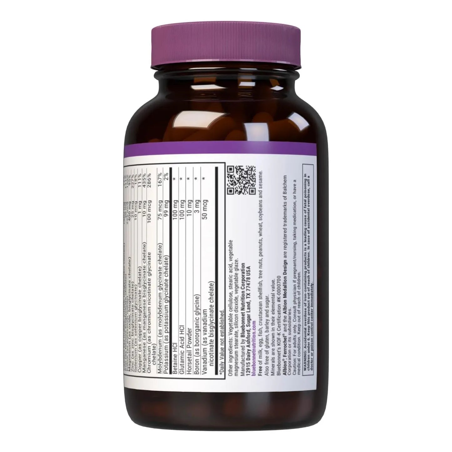 Multiminerales Quelados Alta Potencia Bluebonnet Nutrition 120 Comprimidos