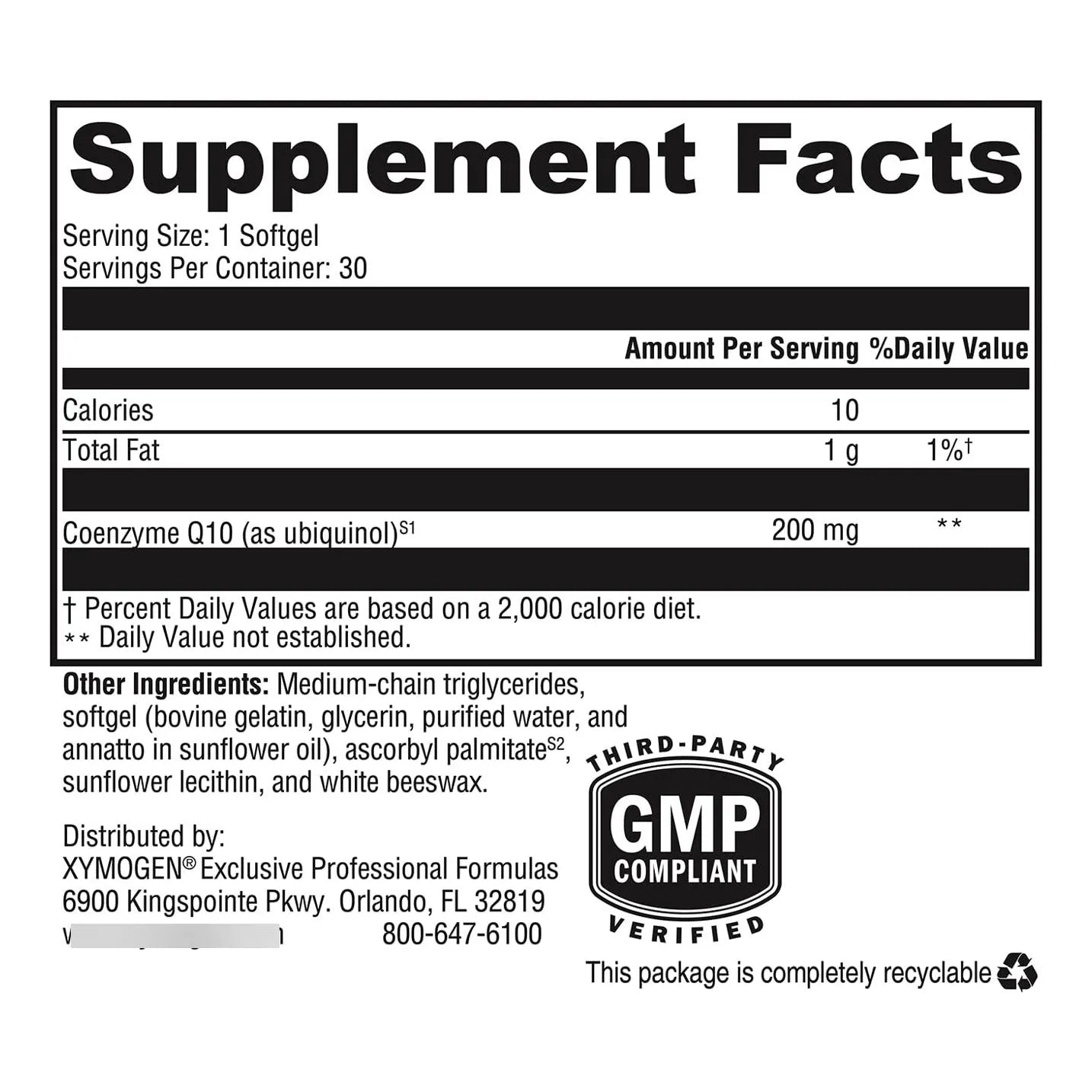 Coqmax Ubiquinol 200mg Suplemento Antioxidante Salud Cardíaca Y Cognitiva 30 Caps