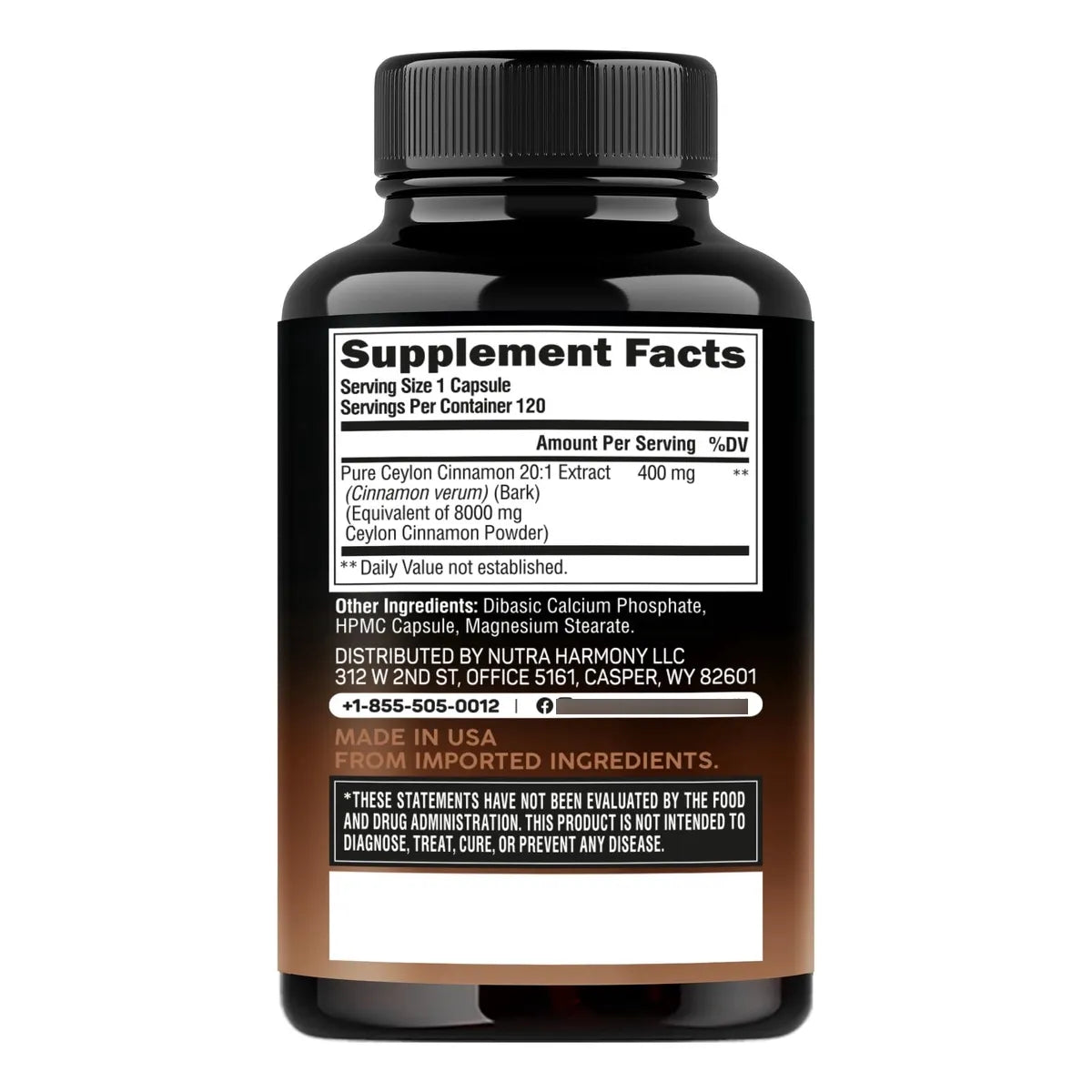 Capsulas De Canela De Ceilan Extra Fuerte Energia Metabolismo Corazon Natural
