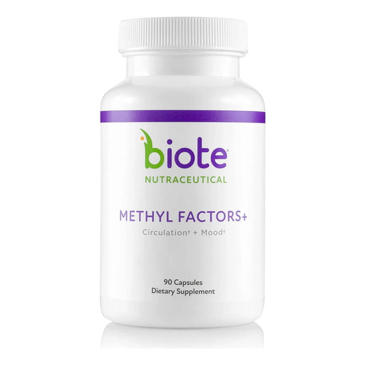 Factores De Metilo Biote Nutraceuticals 90 Caps Mejora Circulacion Y Estado De Animo