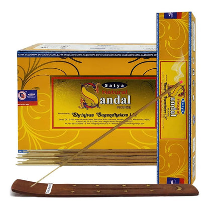 Palitos De Incienso De Sándalo Natural Con Soporte Aroma Relajante Y Purificante