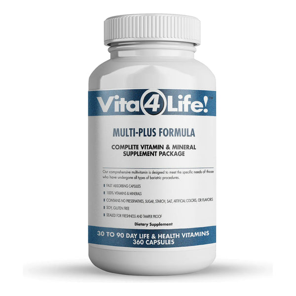 Multivitaminas Bariátricas Multi Plus 360 Cápsulas Absorción Rápida Con Hierro