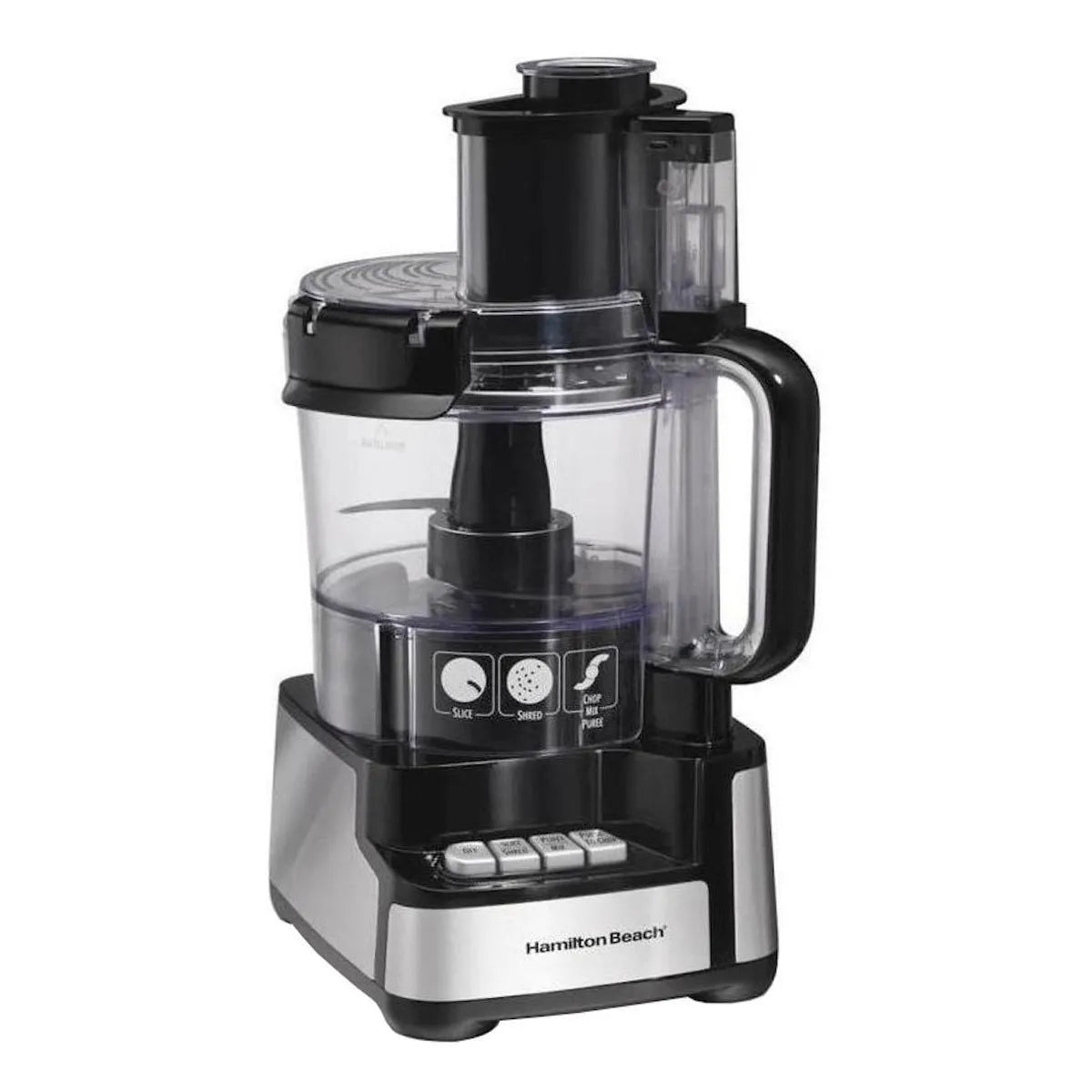 Procesador De Alimentos Hamilton Beach Stack Snap 70725 450W Negro Y Acero Inoxidable 110V