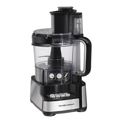 Procesador De Alimentos Hamilton Beach Stack Snap 70725 450W Negro Y Acero Inoxidable 110V