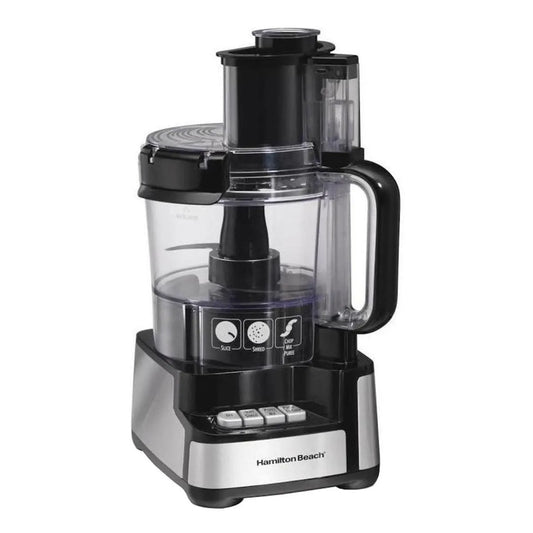Procesador De Alimentos Hamilton Beach Stack Snap 70725 450W Negro Y Acero Inoxidable 110V