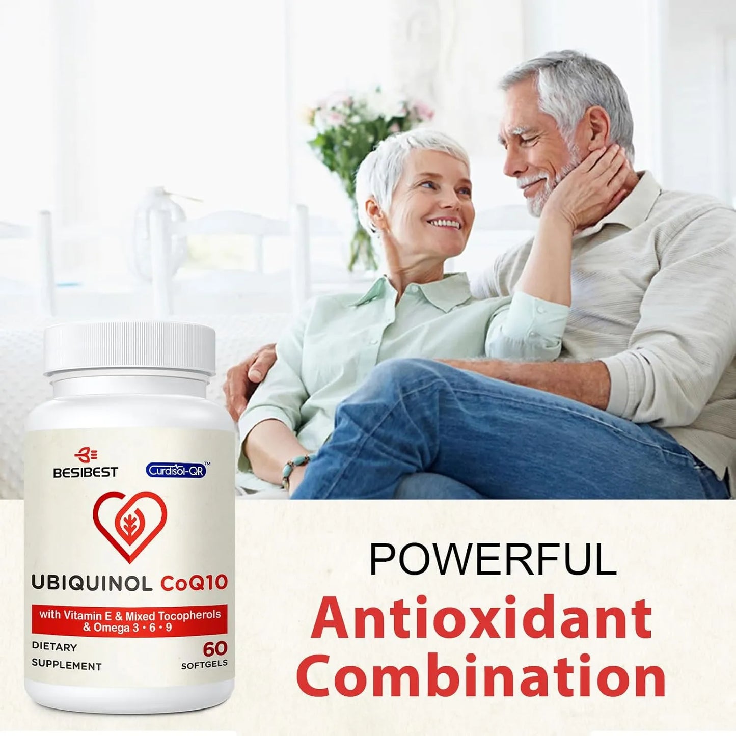 Ubiquinol 600 Mg Con Vitamina E Y Omega 3 6 9 Alta Absorción Suplemento Energía