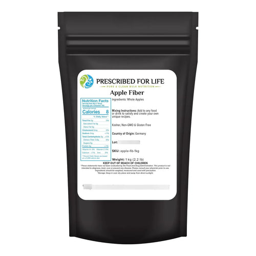 Polvo De Fibra De Manzana Pectina Natural Para Salud Digestiva Vegano Sin Gluten 2.2 Lbs