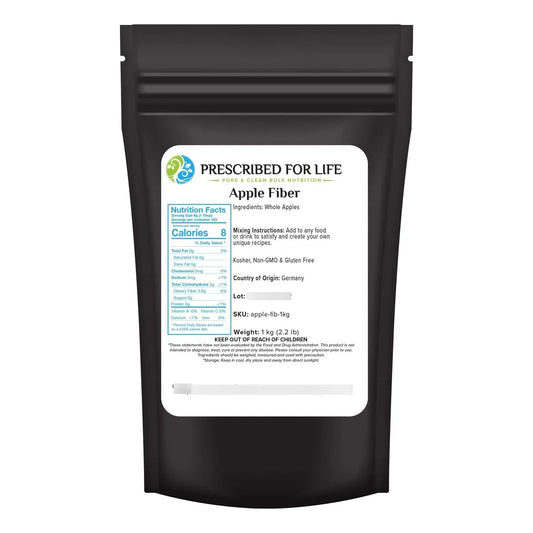 Polvo De Fibra De Manzana Pectina Natural Para Salud Digestiva Vegano Sin Gluten 2.2 Lbs