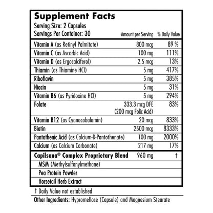 Vitaminas Para Cabello Con Biotina 2500 Mcg Promueve Crecimiento Y Brillo