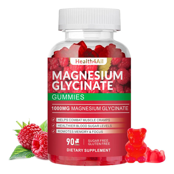 Gomitas De Magnesio Y Potasio 1000 Mg Sin Azúcar Para Relajación y Energía