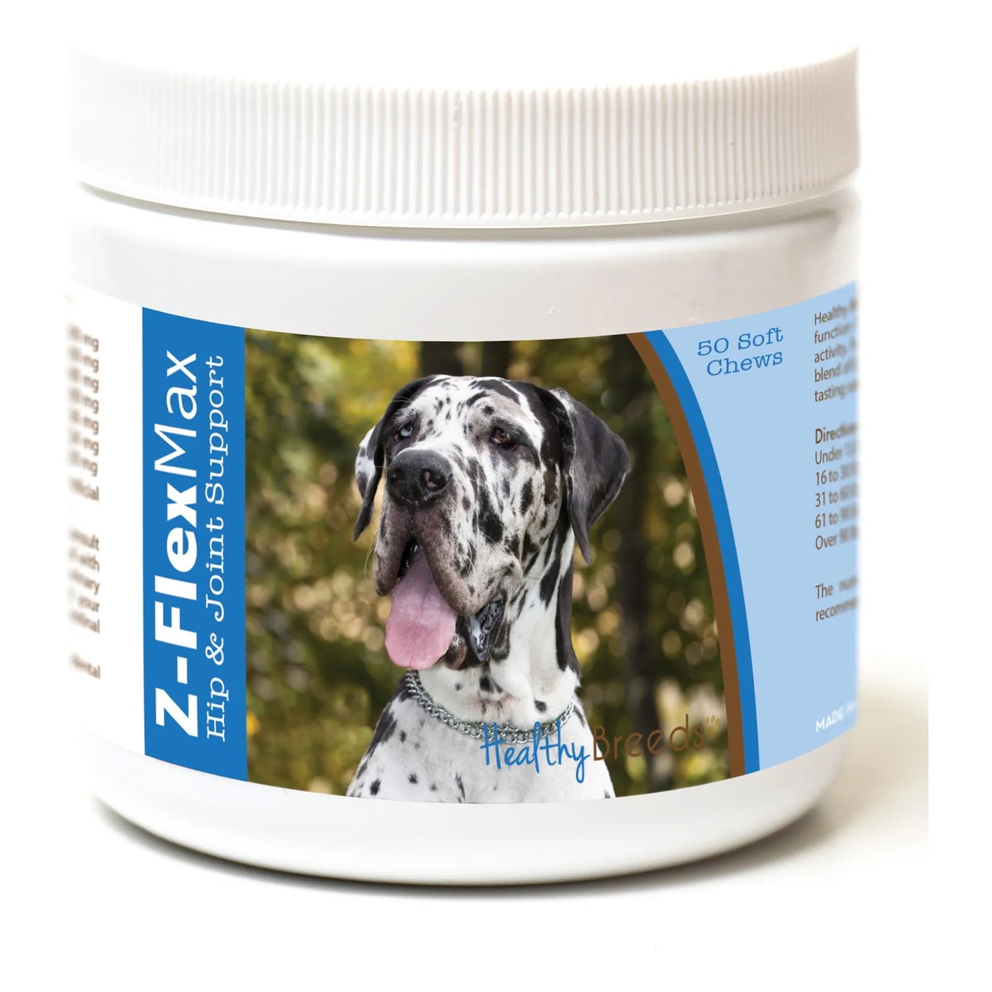 Great Dane Z Flex Max Masticables Suaves Para Cadera Y Articulaciones 50 Unidades