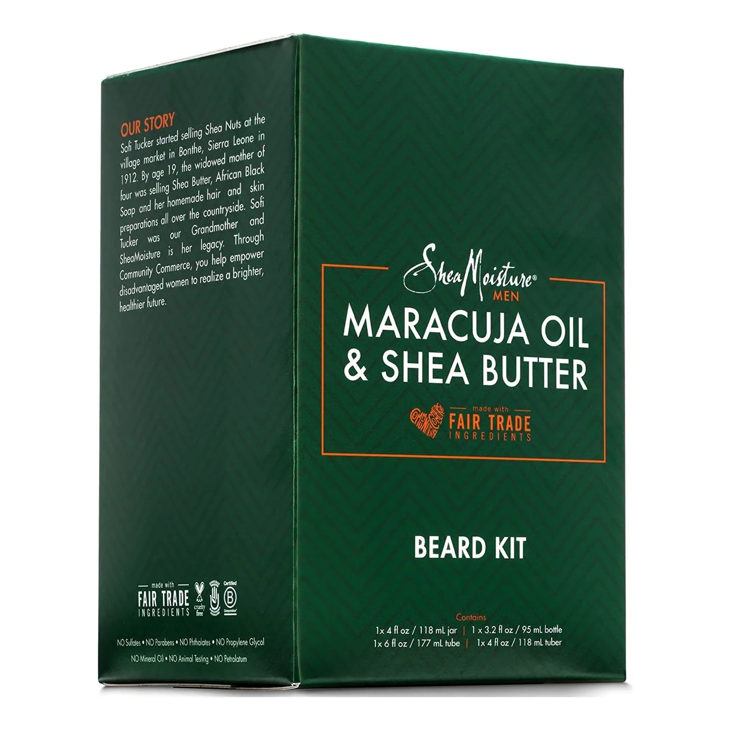 Kit Completo Para Barba Shea Moisture Lavado Balsamo Aceite Y Acondicionador