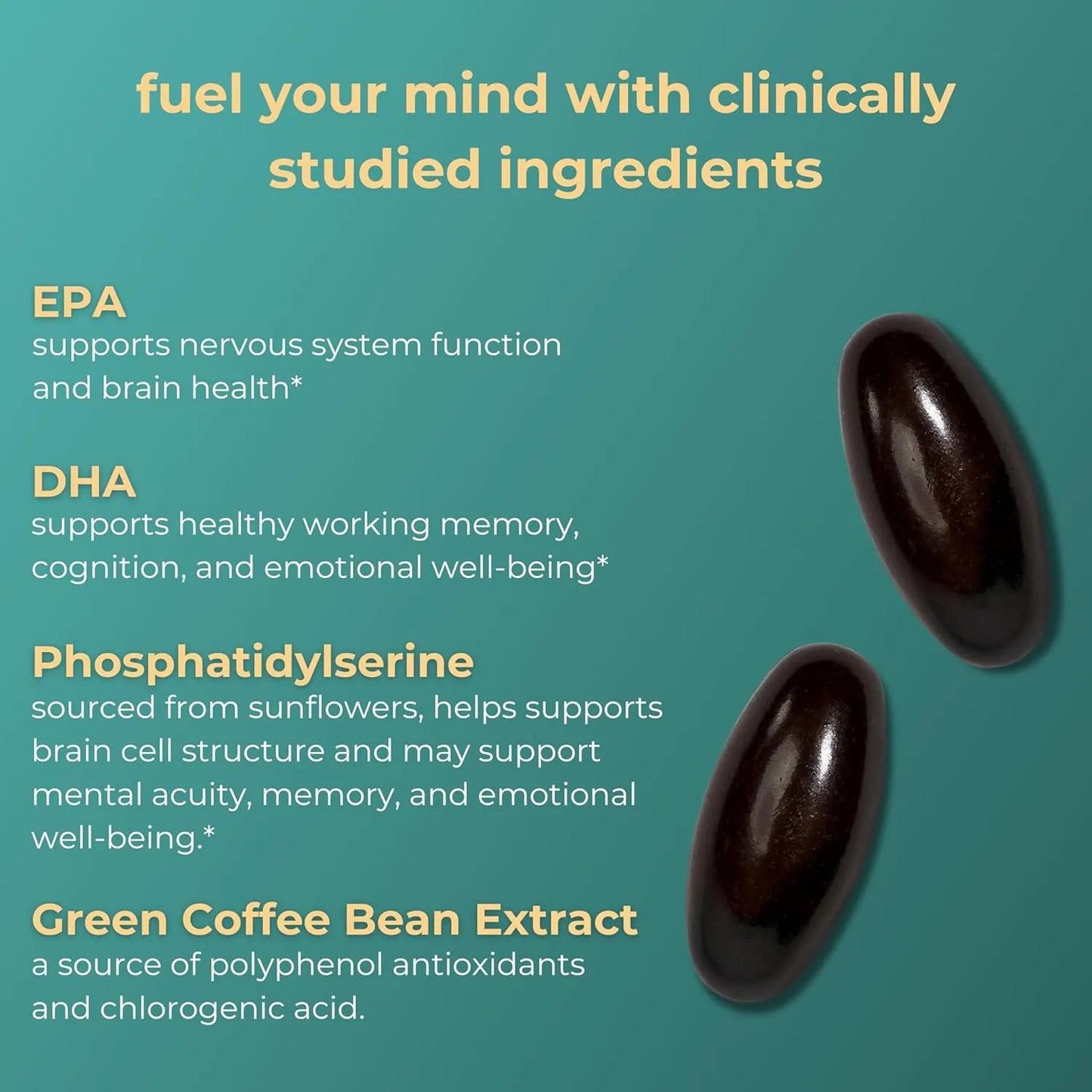 Cápsulas Blandas Omega 3 De Algas 60 Unidades Con EPA DHA Vegano Enfoque Mental