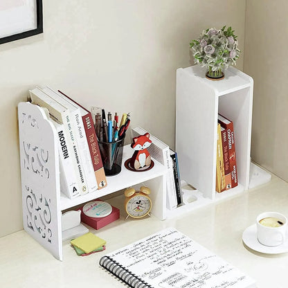 Organizador De Escritorio Multifuncional Blanco Decorativo Oficina Ahorra Espacio