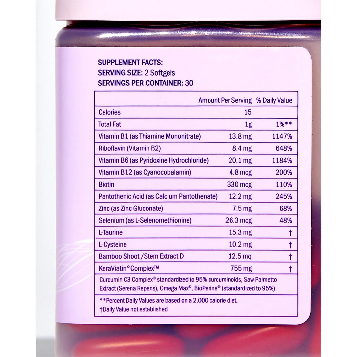 KeraViatin Cápsulas Blandas Para Cabello Fuerte Y Saludable Con Biotina Y Vitaminas B 60 Unidades