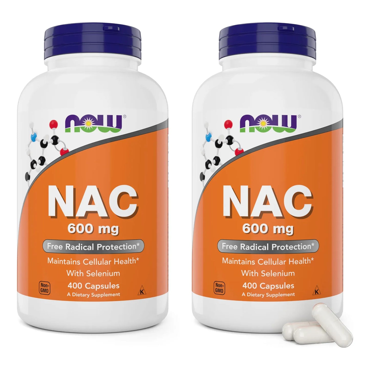 Now NAC 600 Mg Con Selenio 400 Cápsulas Vegetales Paquete De 2 Antioxidante Poderoso