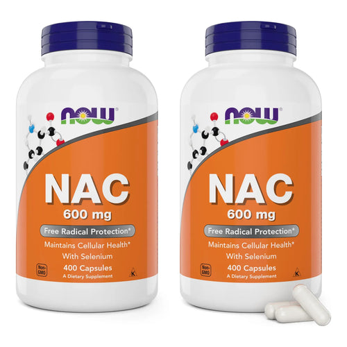 Now NAC 600 Mg Con Selenio 400 Cápsulas Vegetales Paquete De 2 Antioxidante Poderoso
