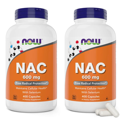 Now NAC 600 Mg Con Selenio 400 Cápsulas Vegetales Paquete De 2 Antioxidante Poderoso
