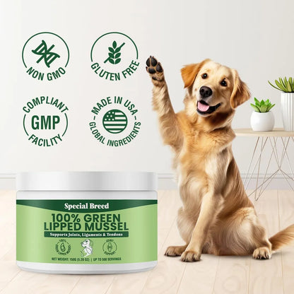 Suplemento Articular Premium Mejillones Labios Verdes En Polvo Para Perros Y Gatos 150g