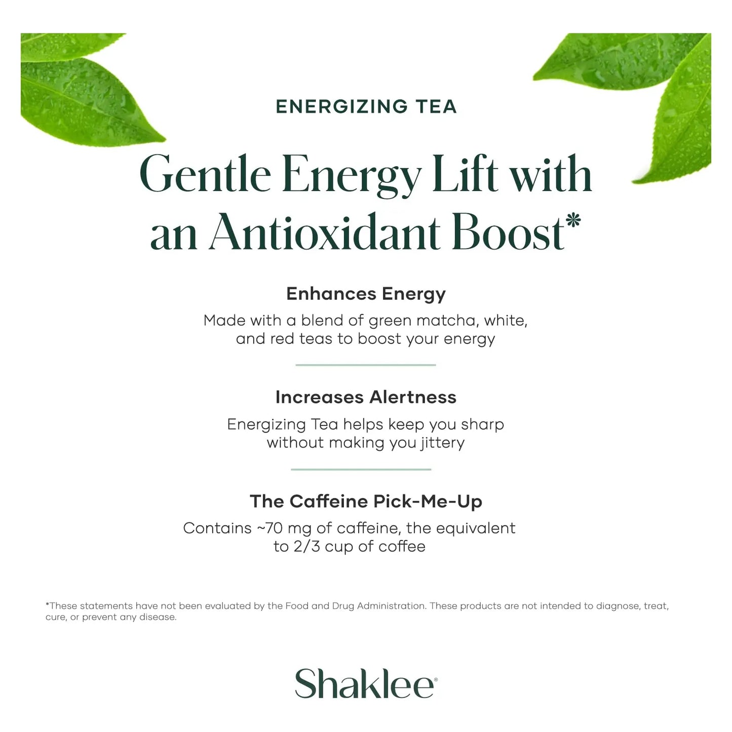 Té Energizante Sabor Matcha Verde Mezcla Antioxidantes Levantamiento Suave De Energía