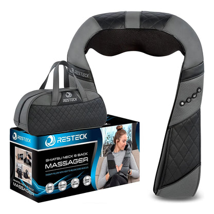 Masajeador Shiatsu Resteck Con Calor Alivia Dolor Cuello Espalda Portatil