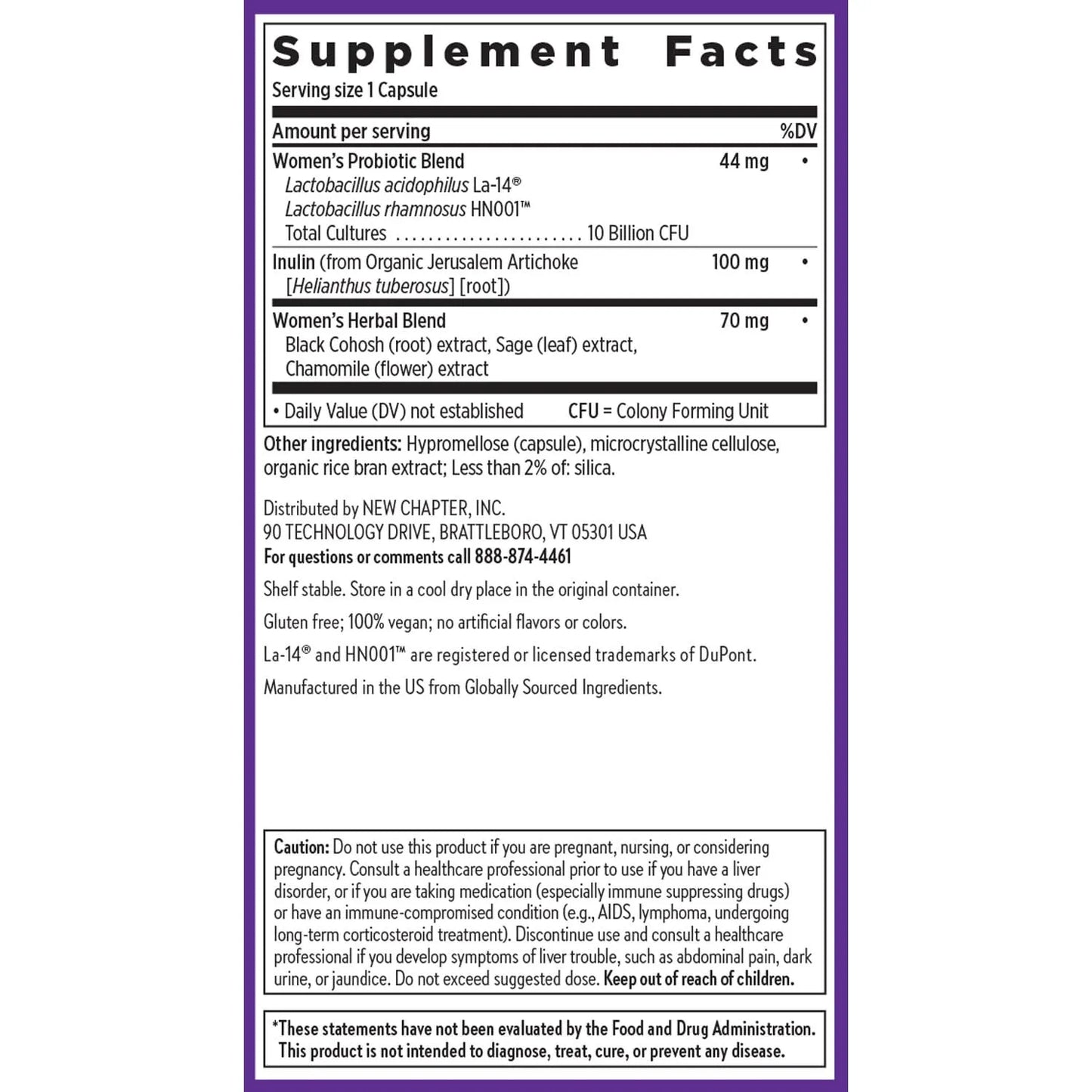 Probiótico Para Menopausia Con Cohosh Negro Alivia Sofocos 30 Cápsulas Vegano