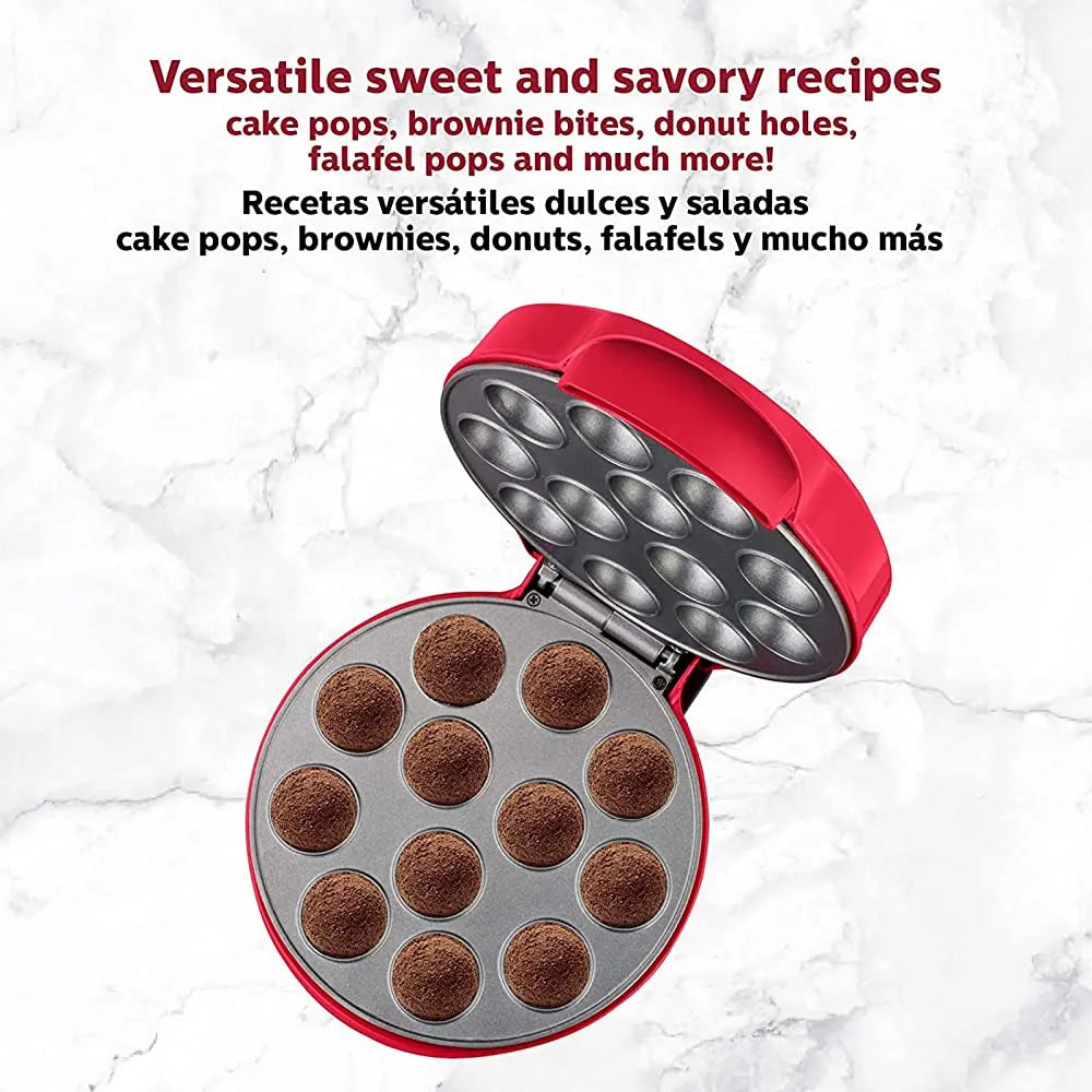 Máquina Para Hacer Cake Pops Holstein Housewares Rojo 12 Unidades Antiadherente