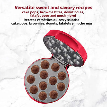 Máquina Para Hacer Cake Pops Holstein Housewares Rojo 12 Unidades Antiadherente