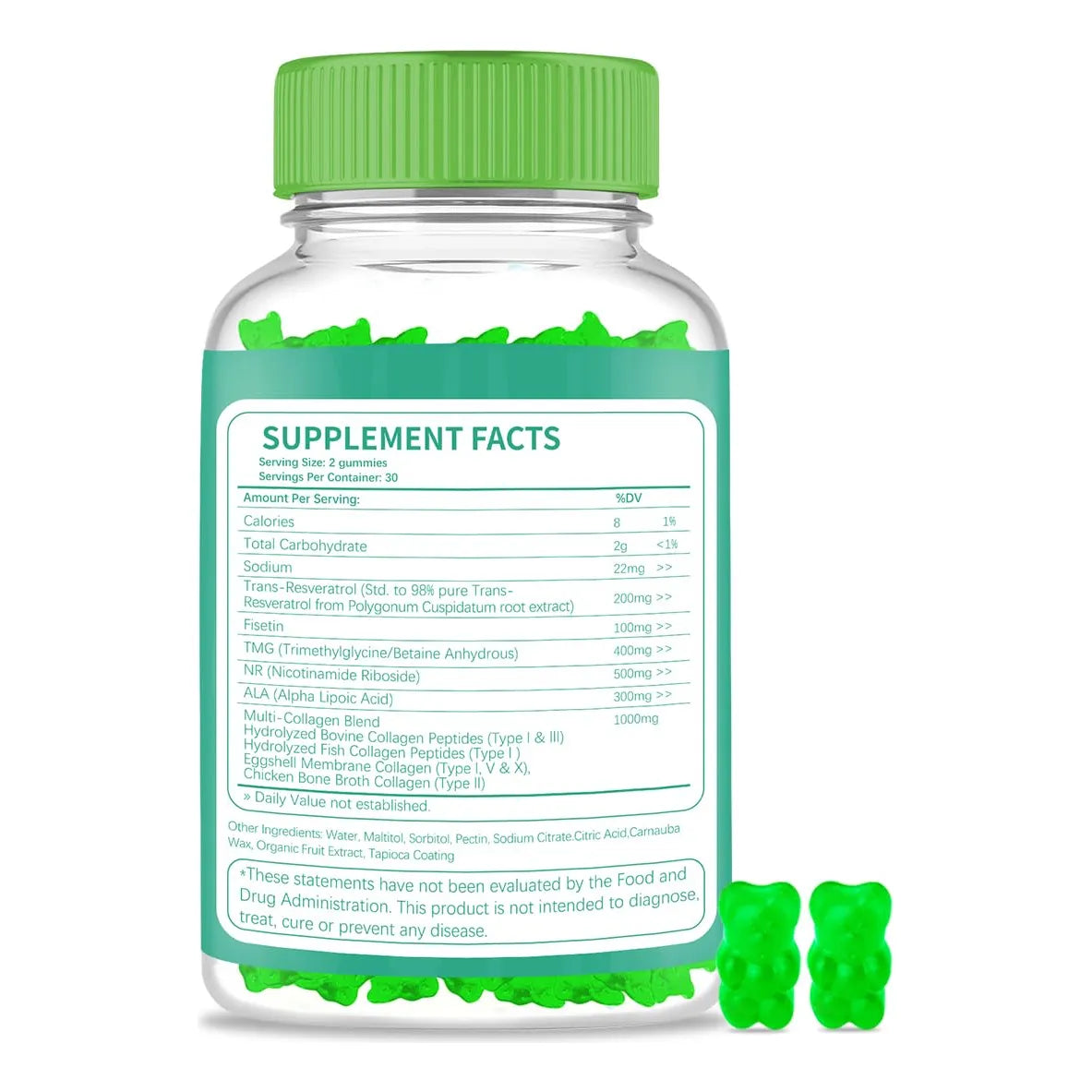 Gomitas Liposomales De Nicotinamida Con Resveratrol Energia Y Longevidad 60 Unidades