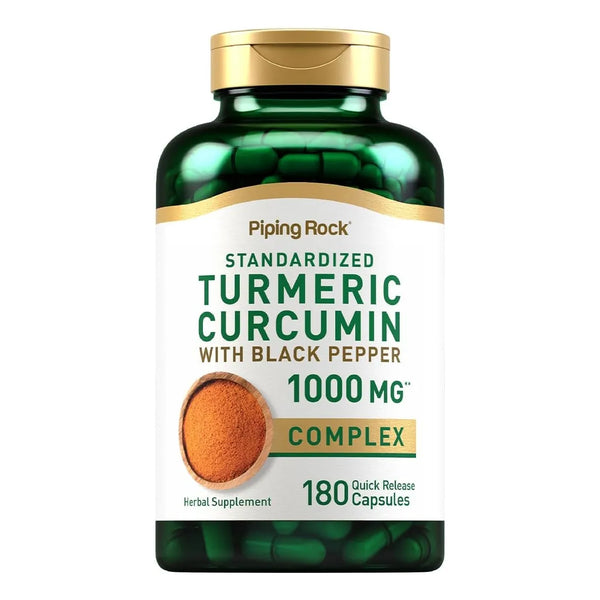 Curcumina De Cúrcuma Con Pimienta Negra 1000 Mg 180 Cápsulas Suplemento Natural