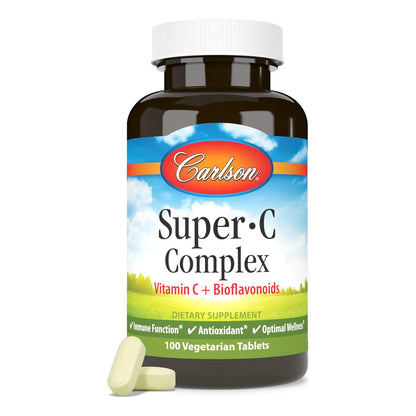 Complejo Super C Con Bioflavonoides Antioxidante 100 Tabletas Vegetarianas