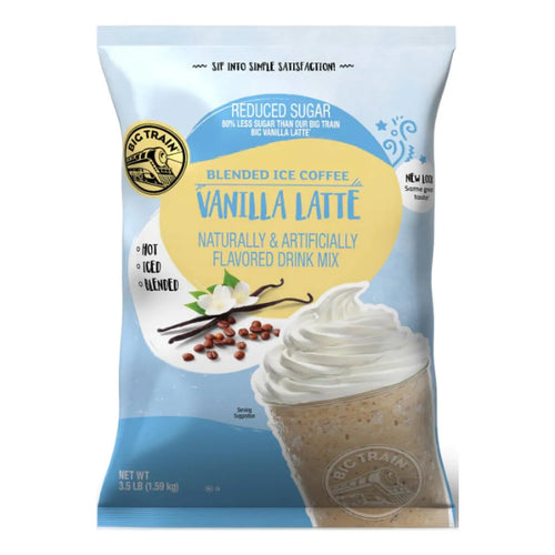 Mezcla De Café Helado Con Leche De Vainilla Y Azúcar Reducida 3.5 Libras Sabor Cafetería Instantáneo