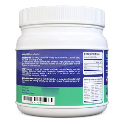 Polvo De Gelatina De Carne Natural 200g Sin Gluten Colageno Tipo 1 Y 3