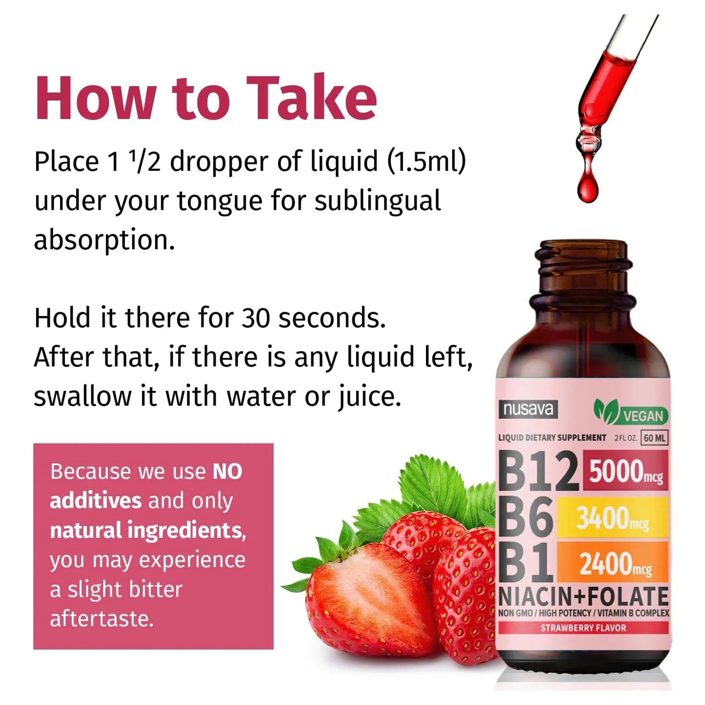 Gotas Sublinguales De Vitamina B12 Y B6 5000 Mcg Energia Y Enfoque