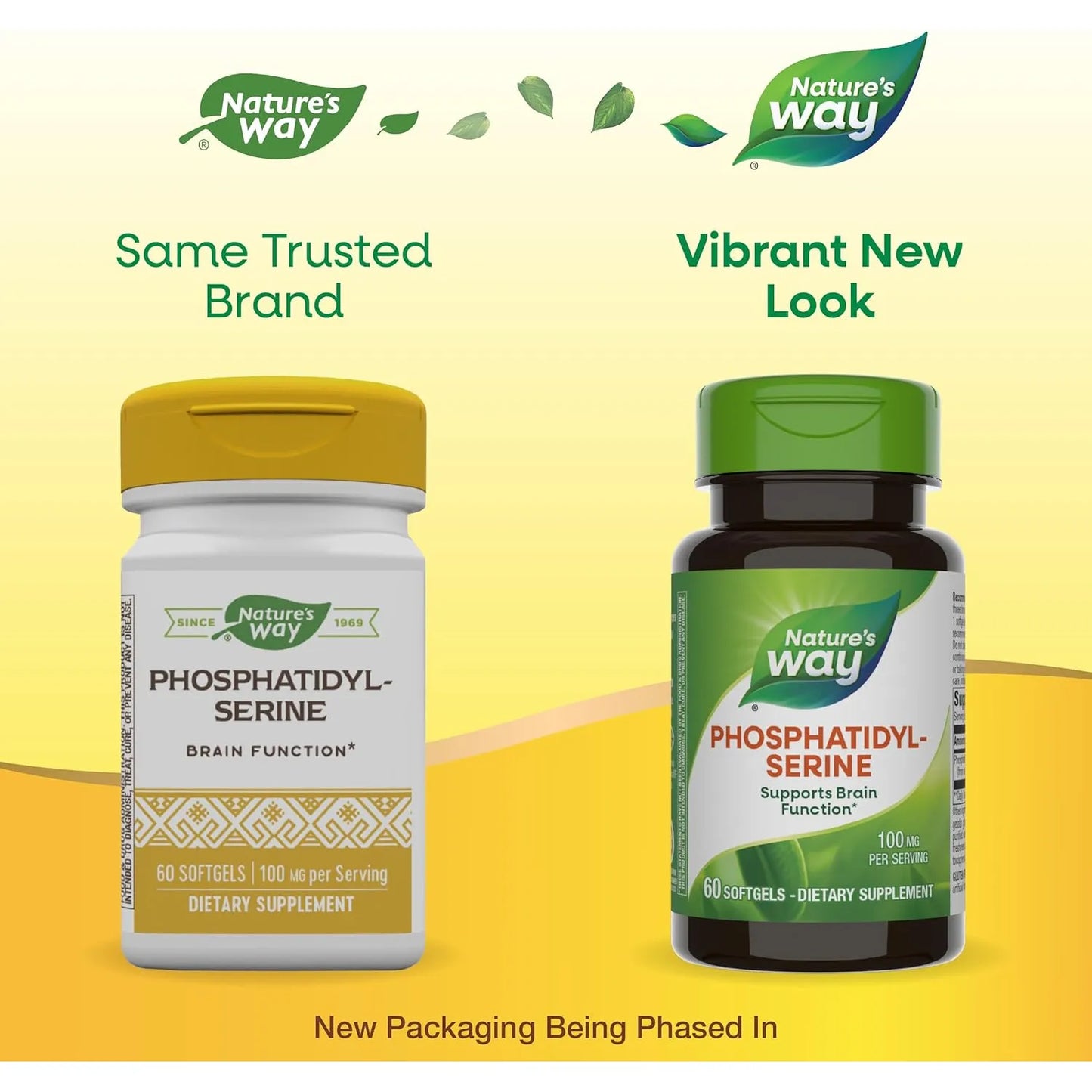 Fosfatidilserina 100 Mg 60 Capsulas Blandas Soporte Cerebral Nature's Way