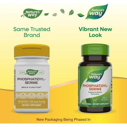 Fosfatidilserina 100 Mg 60 Capsulas Blandas Soporte Cerebral Nature's Way
