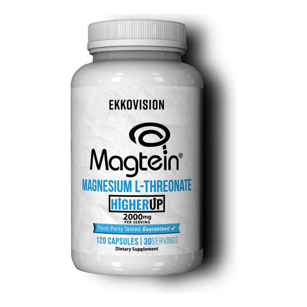 Higher Up Magteína L-Treonato De Magnesio 2000 Mg Soporte Memoria Y Función Cognitiva 120 Cápsulas