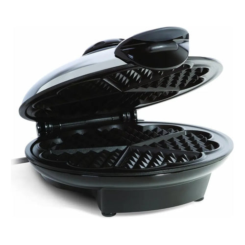 Máquina De Gofres Euro Cuisine WM520 En Forma De Corazón Antiadherente Y Ajustable