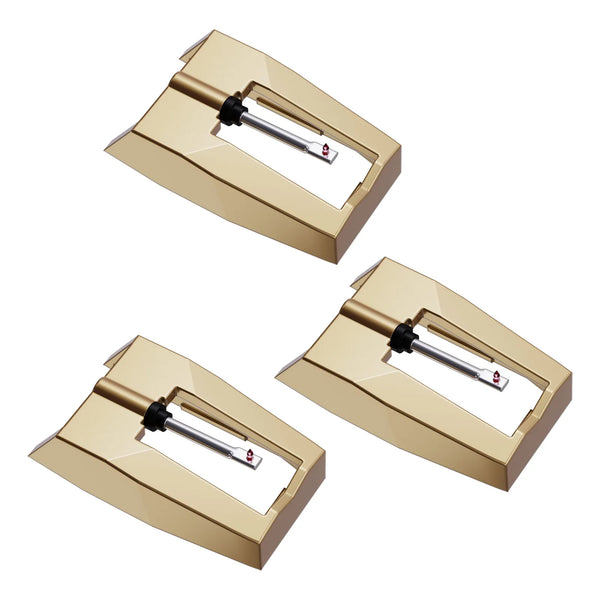 Aguja Dorada Para Tocadiscos Con Tres Lápices Capacitivos Sonido Premium